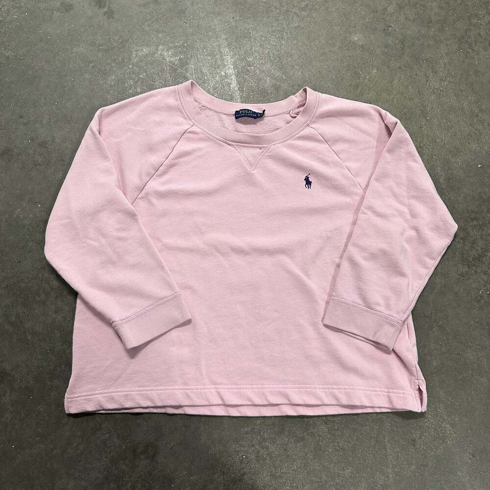 Polo Ralph Lauren Pink French Terry Raglan Pullover Sweatshirt XL